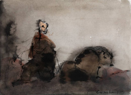 Constant Nieuwenhuys-De berenleidster, ca 1972