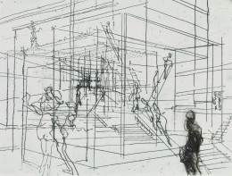 Constant Nieuwenhuys-Figuren in labyrinth, 1968