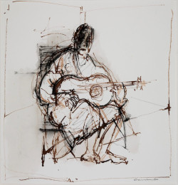 Constant Nieuwenhuys-Gitaarspeler/Orpheus, 1987 ca