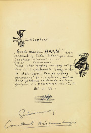 Constant Nieuwenhuys-Goede Morgen Haan-colophon, 1949
