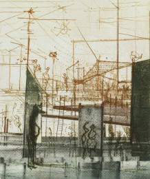 Constant Nieuwenhuys-Interieur met beer, 1970
