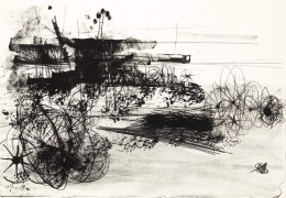 Constant Nieuwenhuys-Landschap met laddertje en wielen, 1961