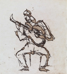 Constant Nieuwenhuys-Gitarist, 1986