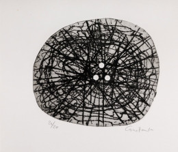 Constant Nieuwenhuys-Ronde vorm met drie gaten, 1961