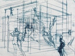 Constant Nieuwenhuys-Figuren in labyrint, 1968