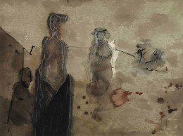 Constant Nieuwenhuys-Drie figuren, ca 1978