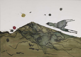 Constant Nieuwenhuys-ZT/Landschap met vogel, 1971 ca