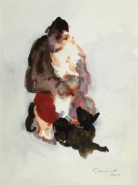 Constant Nieuwenhuys-Man met hond, 2000