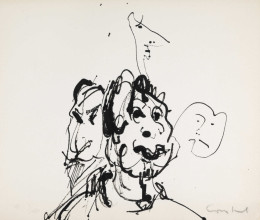 Constant Nieuwenhuys-ZT/Vier koppen, ca 1990