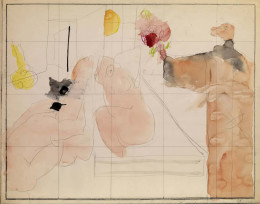 Constant Nieuwenhuys-Voorstudie Plaisir et tristesse de l'amour, 1976 ca
