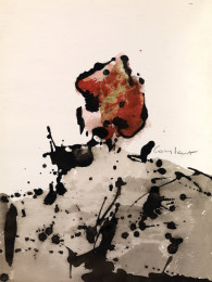 Constant Nieuwenhuys-ZT/Figuur op rots, ca 1978