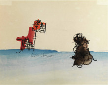 Constant Nieuwenhuys-Twee dieren, ca 1971