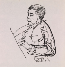Constant Nieuwenhuys-Portret van Fanny Kelk, 1977
