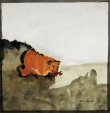 Constant Nieuwenhuys-Vissende vos, ca 1984