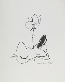 Constant Nieuwenhuys-ZT/Vrouw met bloem, 1995