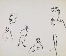 Constant Nieuwenhuys-ZT/Vijf figuren, ca 1987