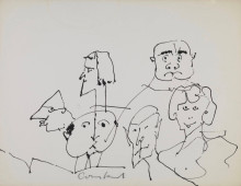 Constant Nieuwenhuys-ZT/Zes figuren, ca 1987