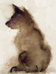 Constant Nieuwenhuys-Wachtende hond, ca 1987