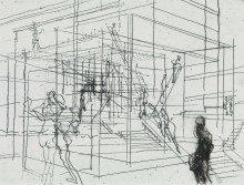Constant Nieuwenhuys-Figuren in labyrinth, 1968