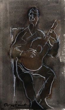 Constant Nieuwenhuys-Gitaarspeler II, 1987