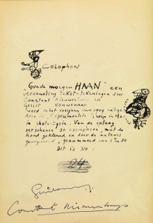 Constant Nieuwenhuys-Goede Morgen Haan-colophon, 1949