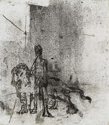 Constant Nieuwenhuys-Jongen met leeuw, 1987