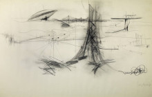 Constant Nieuwenhuys-Landschap met spatiovore, 1964