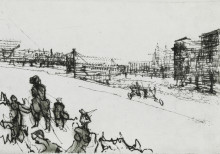 Constant Nieuwenhuys-Landschap met autosaurus, 1970