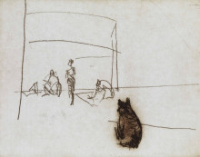 Constant Nieuwenhuys-Straatfiguren met hond II, 1992