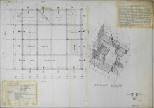 Constant Nieuwenhuys-Tentoonstelling V2 Omgang-Bouwtekening blad 1, 1965