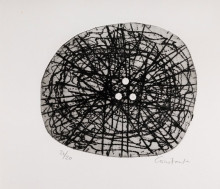 Constant Nieuwenhuys-Ronde vorm met drie gaten, 1961
