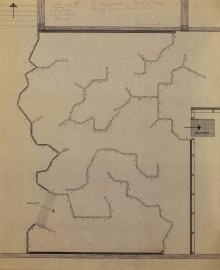 Constant Nieuwenhuys-Bouwtekening Labyrinth voor tentoonstelling Taal en Teken, ca 1965