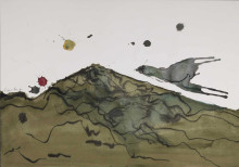 Constant Nieuwenhuys-ZT/Landschap met vogel, 1971 ca