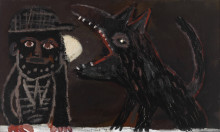 Constant Nieuwenhuys-Man met hond, 1949