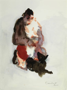 Constant Nieuwenhuys-Man met hond, 2000