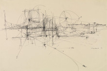 Constant Nieuwenhuys-Schets voor een constructie, 1961