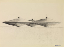 Constant Nieuwenhuys-Schets voor een sector met tentdak, 1964