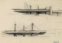 Constant Nieuwenhuys-Schets voor een hangende sector, 1964