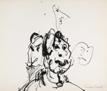 Constant Nieuwenhuys-ZT/Vier koppen, ca 1990