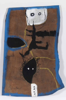 Constant Nieuwenhuys-ZT/Gouache op boomschors, 1947